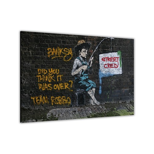 Banksy street cred canvas - banksy,