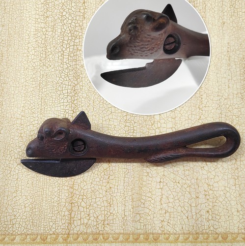 Antique bull head cast - antique,