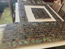 Complete AETCO Flame Green Tile Surround & Hearth – 12 sq ft – Floral Border