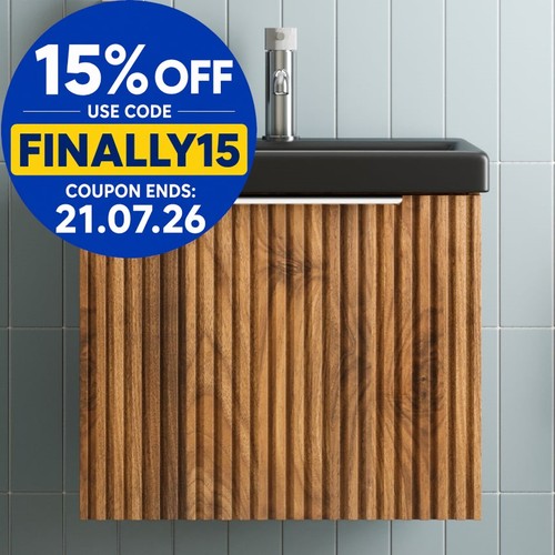 Fluted 500mm bathroom vanity - bathroom,