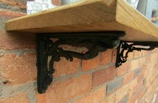 PAIR OF scaffold victorian rustic vintage retro shabby cast iron shelf brackets