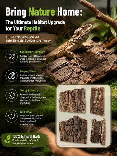 Pcs reptile bark decor - pcs,