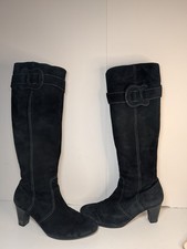 Gabor Amberley Suede Long Boot black suede womens size UK 5