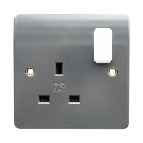 Switched socket graphite 1 - mk,