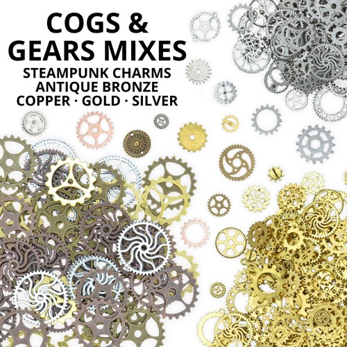 Cogs gears steampunk charms - cogs,