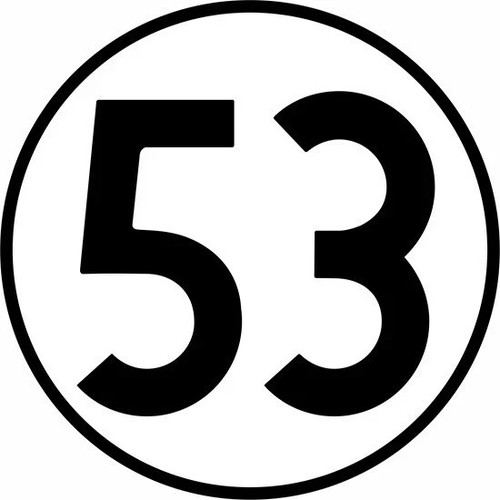 Herbie sticker decal car - 53,