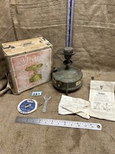 VINTAGE ORIGINAL BRASS VALOR 55C CAMPING STOVE IN ORIGINAL BOX