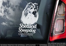 Shetland Sheepdog - Car Window Sticker - Dog on Board Sign - Collie Sheltie TYP2