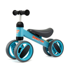 Blue Baby Balance Bike with 4 Wheels