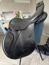 17 Inch Black Leather Stubben