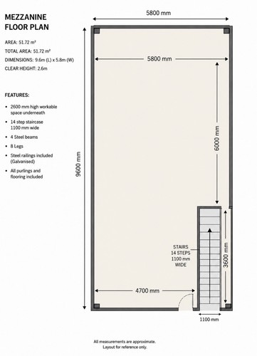 Mezzanine floor x 5 6m - mezzanine,