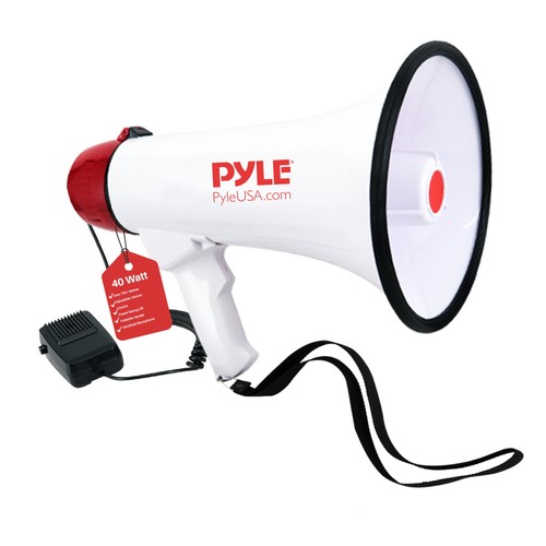 Pyle megaphone with siren - with, 40w