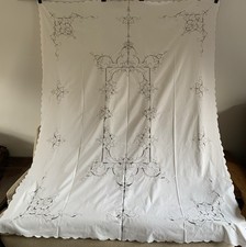 Vintage Embroidered Tablecloth