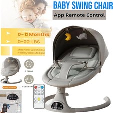 Electric Baby Swing Cradle Bouncer Music Toy LED Display Bluetooth App Control