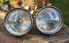 vintage Lucas P100 R headlamps