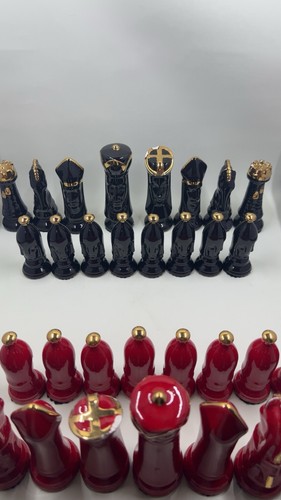 Vintage antique chess set - vintage,