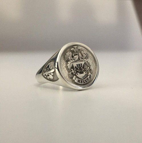 Custom silver signet ring - custom,