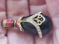 silver enamelled egg faberge copy stone set onyx 31mms
