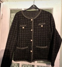 Beautiful Boucle Black Jacket
