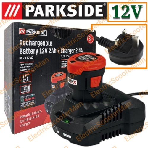 Parkside 12v 2ah battery - battery, and