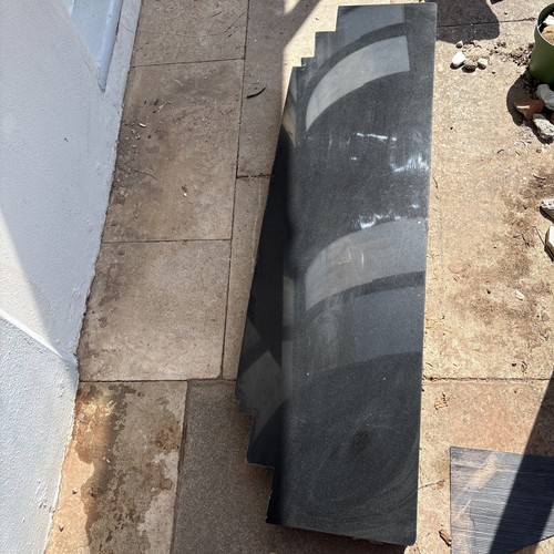 Black marble slab approx w - marble,