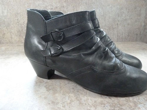 Rieker black zip ankle - black, up