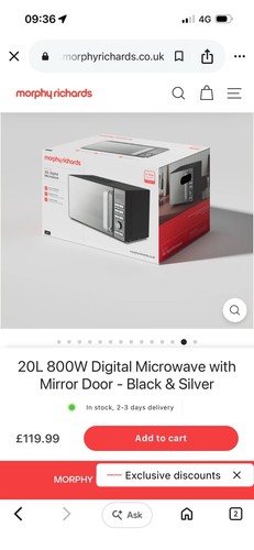 Morphy richards 20l 800w - richards,