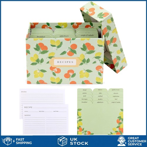 Charming citrus recipe box - charming,