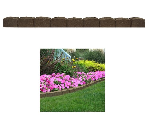 Brown rubber patio - brown, edging