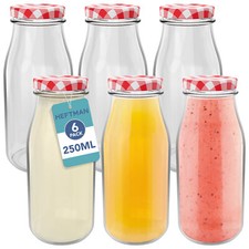 HEFTMAN Glass Milk Bottles