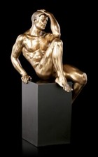 Male nude figure sitting - figure,