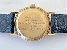 Vintage Solid 9ct Gold 25 Jewels Garrard Automatic Man’s Watch with Papers