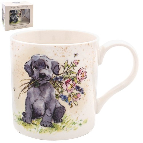 Fine china ceramic mug dog - fine,