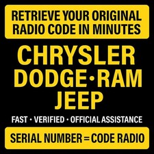 ✅ Chrysler Radio Code Unlock