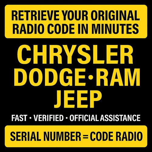 Dodge radio code - ✅, unlock