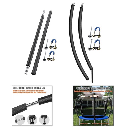 Two section trampoline poles - two,