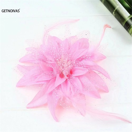 Flower feather fascinator - flower,
