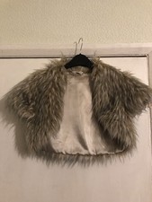 FAUX FUR SHRUG CROPPED SHORT
