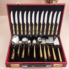 Gold Cutlery Set for 12