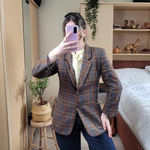 Vintage jaeger pure - wool, plaid
