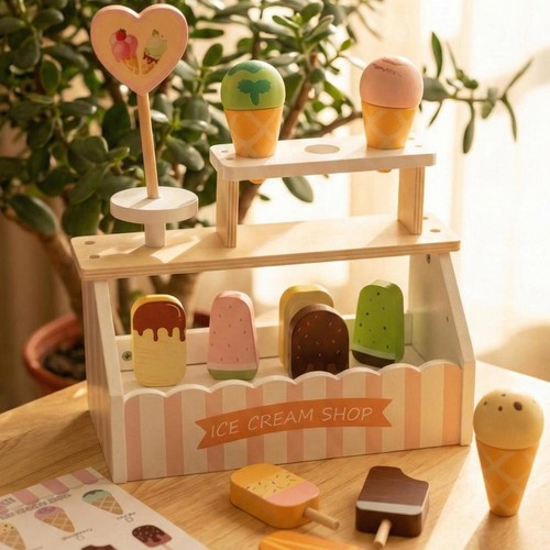 Wooden ice cream shop - wooden,