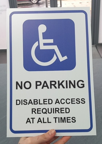Parking sign disabled - sign,