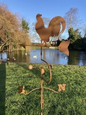 METAL GARDEN RUSTY COCKEREL