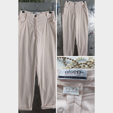 OLSEN ladies WOMENS  stretch jeans PEACH Long tall Size 14-16 L Casual Rare
