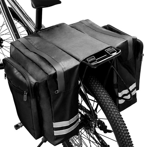 Bike rear rack double pannier - bike,