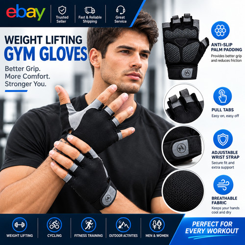 Weight lifting gym gloves - gloves, for
