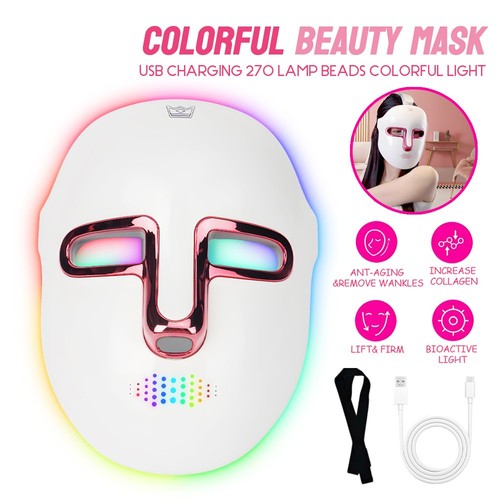 Led facial mask color red - color,