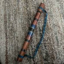 Vintage Authentic Bamboo Rainstick with Canvas carry Strap