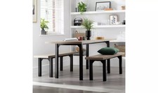 Birch & Black Dining Table &