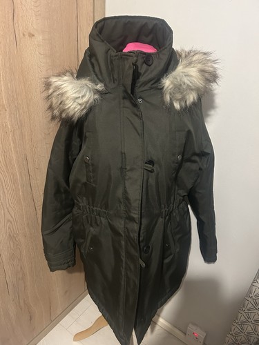 Stylish khaki green parka with - green,